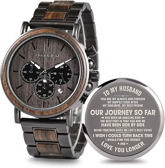 Win Engraved Wooden Watch