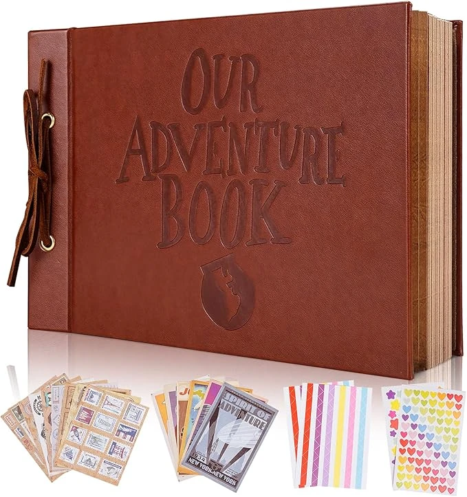 D Embossed Words Leather Memory Book With  Pages For Couples Gifts