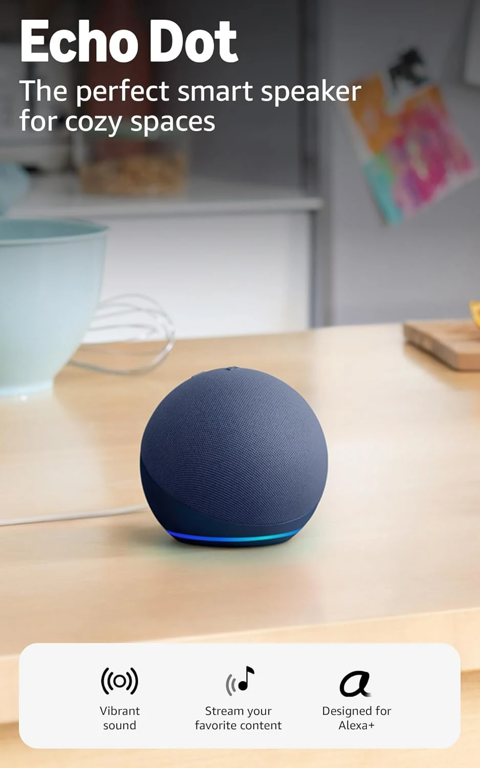 Amazon Echo Dot Newest Model Vibrant Sounding Speaker