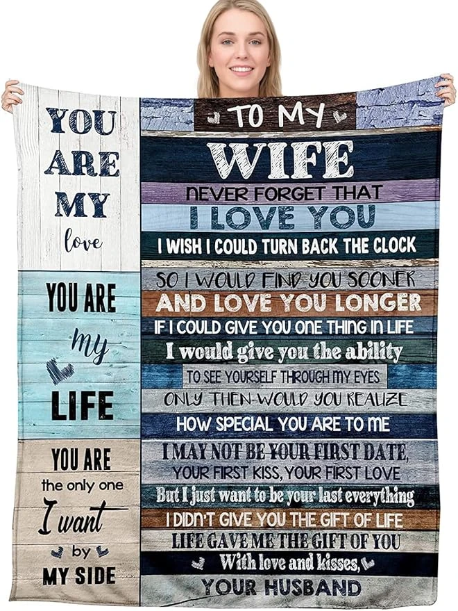 Anniversary Romantic Gift For Women Wife Blanket From Husband Wife Birthday Gift Ideas