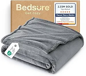 Bedsure GentleSoft Fleece Throw Blanket For Couch