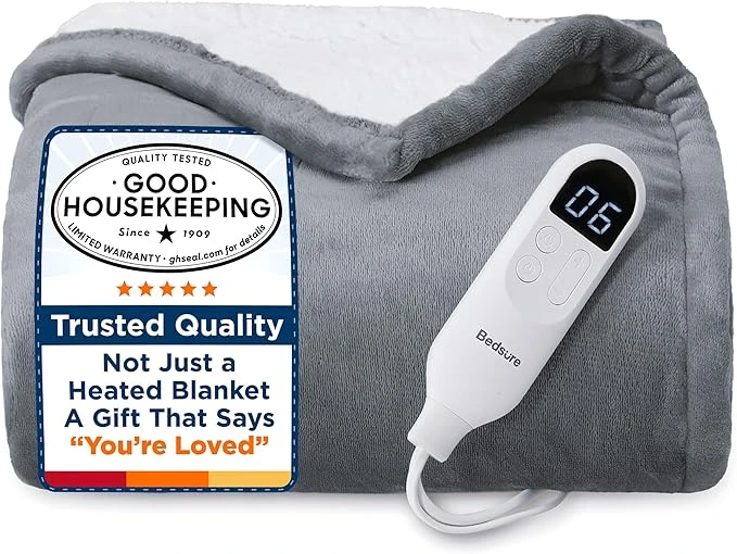 Bedsure Heated Blanket Throw Blanket