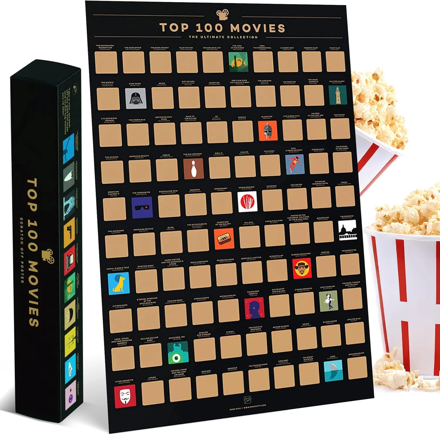 Enno Vatti Top  Movies Scratch Off Poster