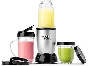 Magic Bullet Blender Small Silver  Piece Set