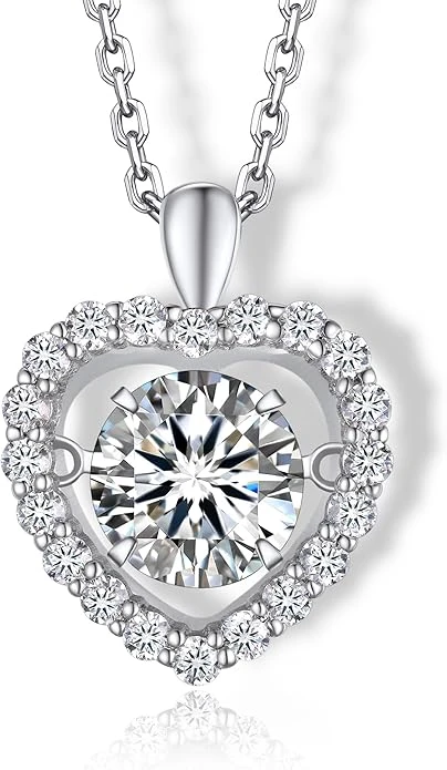 MomentWish Heart Necklace For Women Sparkling Gift For Her