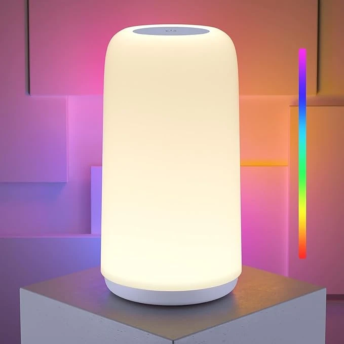 ROOTRO Touch Bedside Table Lamp Sleek Design RGB Mode