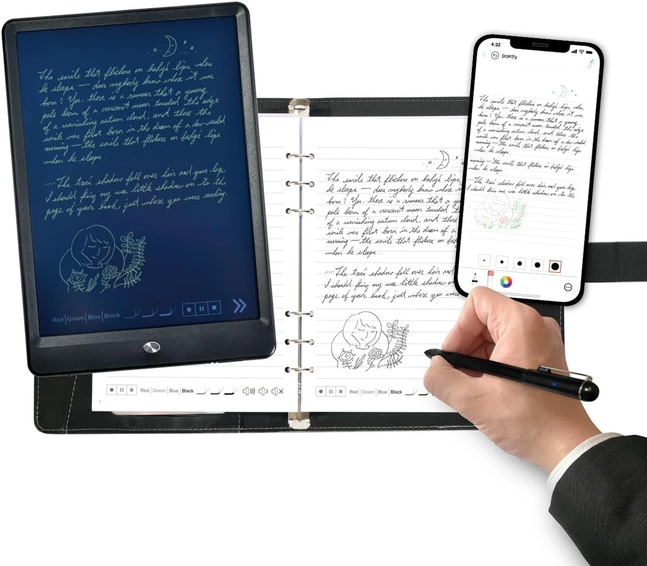 Smart Sync Pen For Note Taking With Notebook And Writing Board
