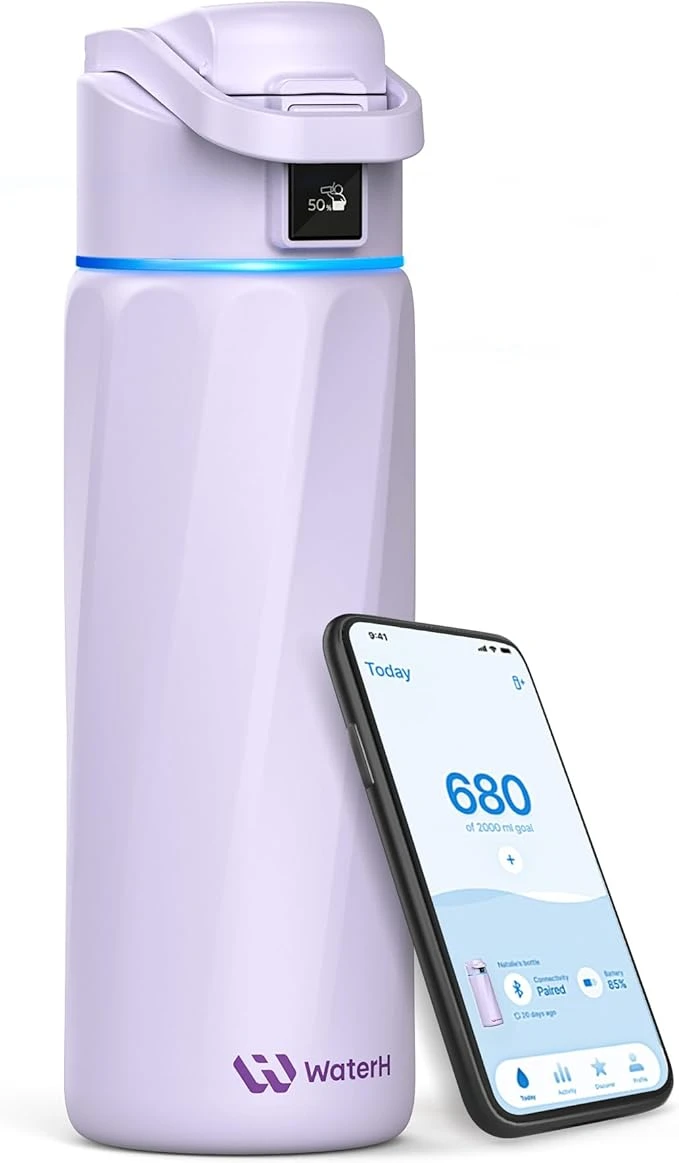 Stainless Steel Vacuum Insulated Wide Mouth Water Tracker Bottle With APP