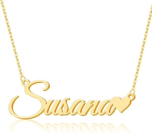 TinyName Custom Name Necklace Personalized K Gold Plated