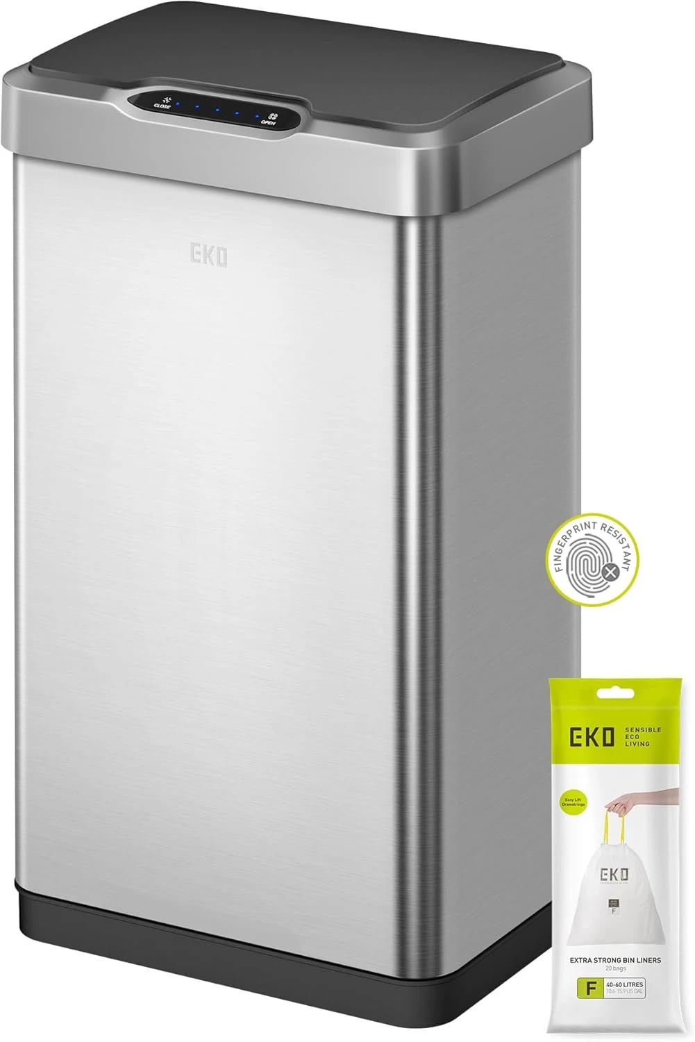 Touchless Rectangular Motion Sensor Trash Can