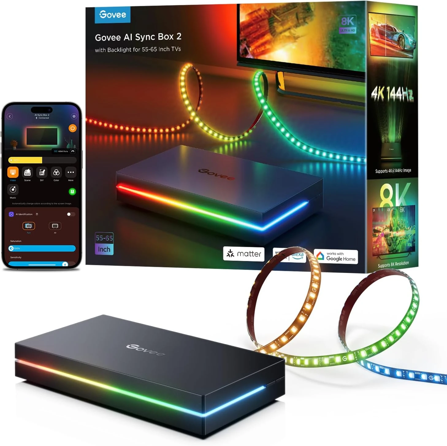 AI Sync Box With TV Backlight