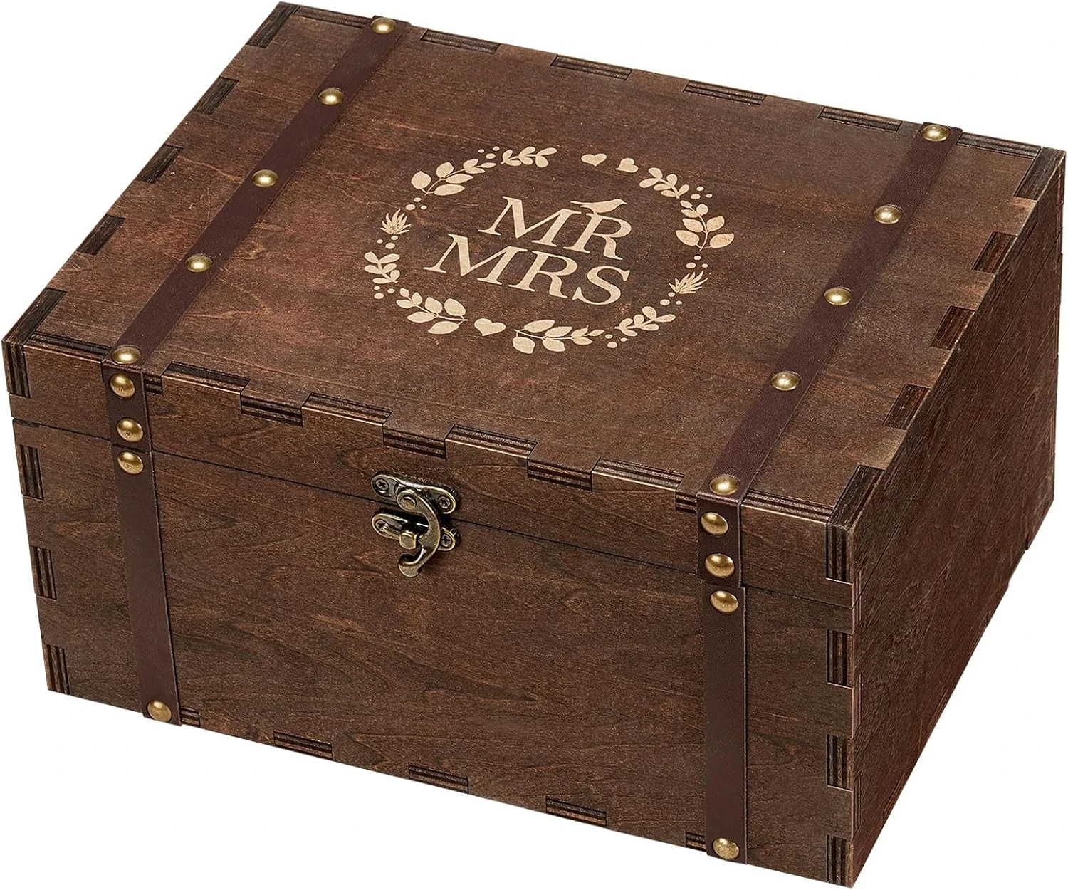 AW BRIDAL Large Mr And Mrs Wedding Keepsake Box With Lids
