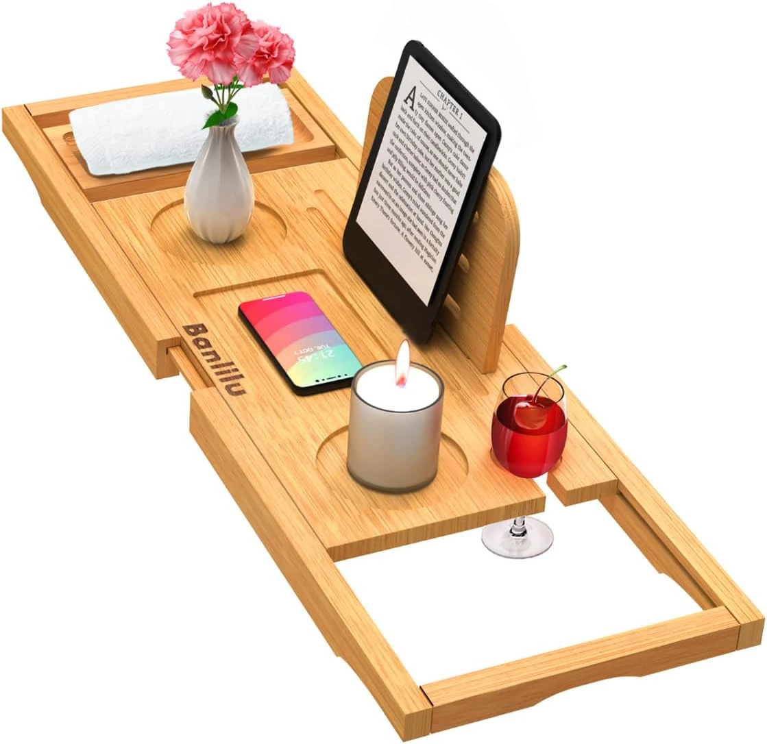 Bamboo Bathtub Tray Caddy