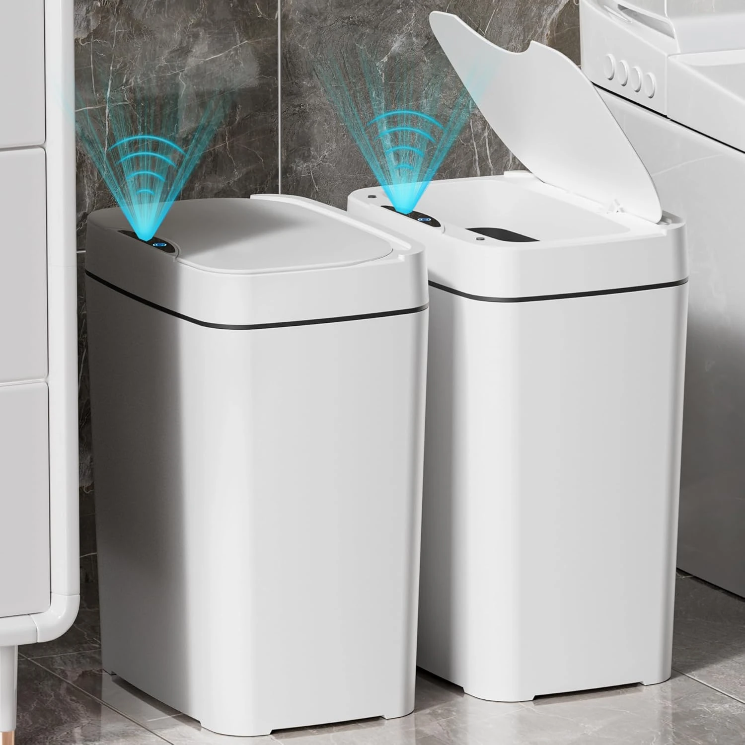 Bathroom Trash Can With Lid