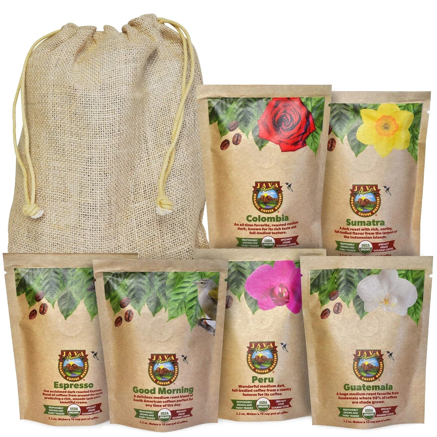 Coffee Gift Basket Sampler Set