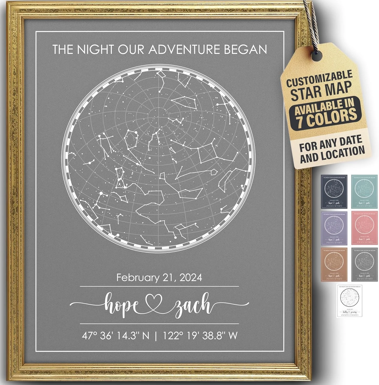 Custom Star Map Fully Personalized