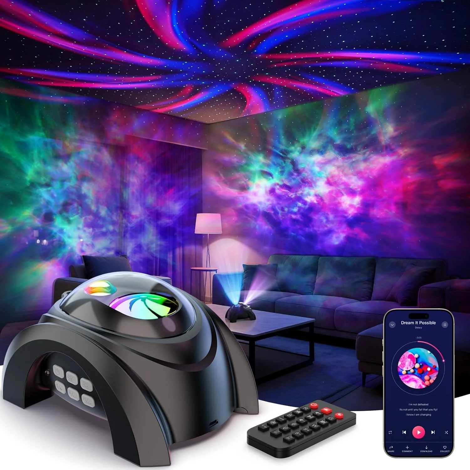 Dual Lens Galaxy Projector