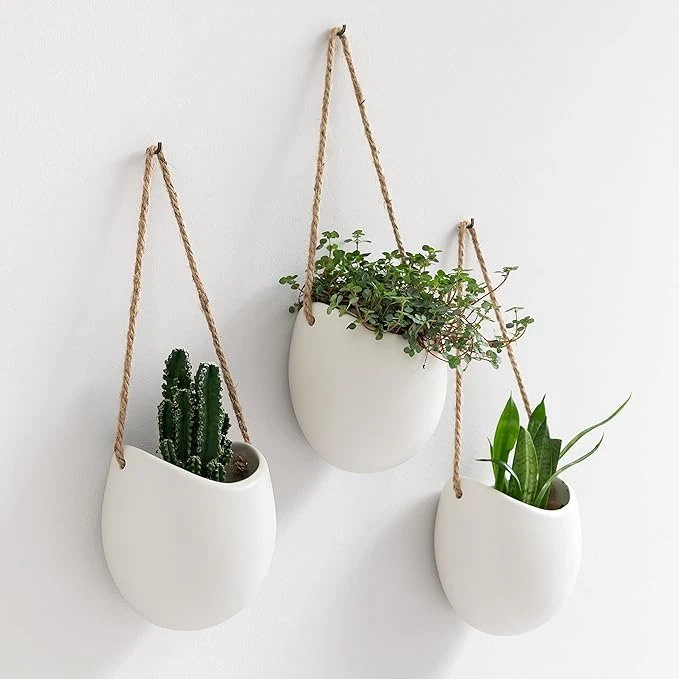 Hanging Ceramic Plant Pots  Pieces
