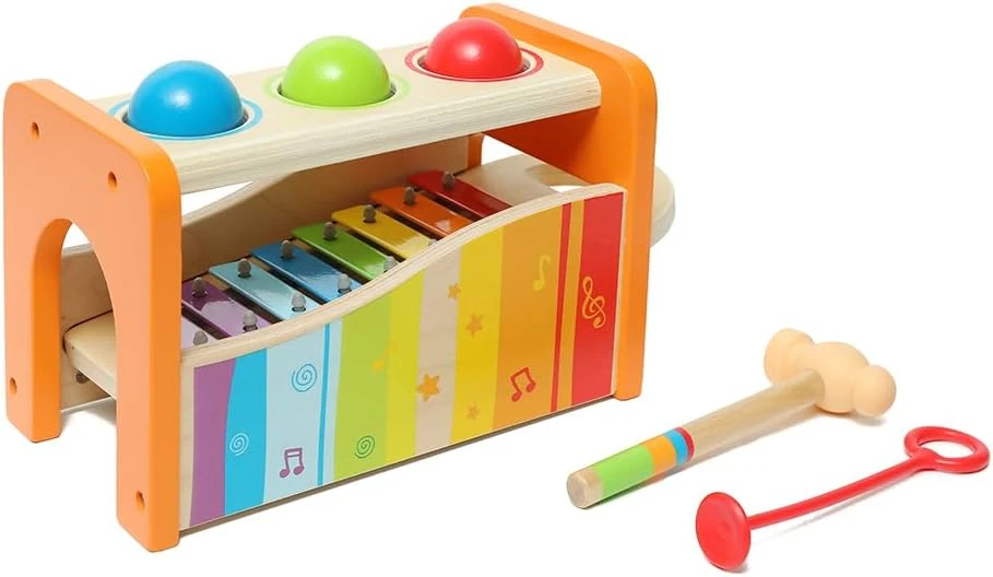 Hape Pound Tap Bench With Slide Out Xylophone