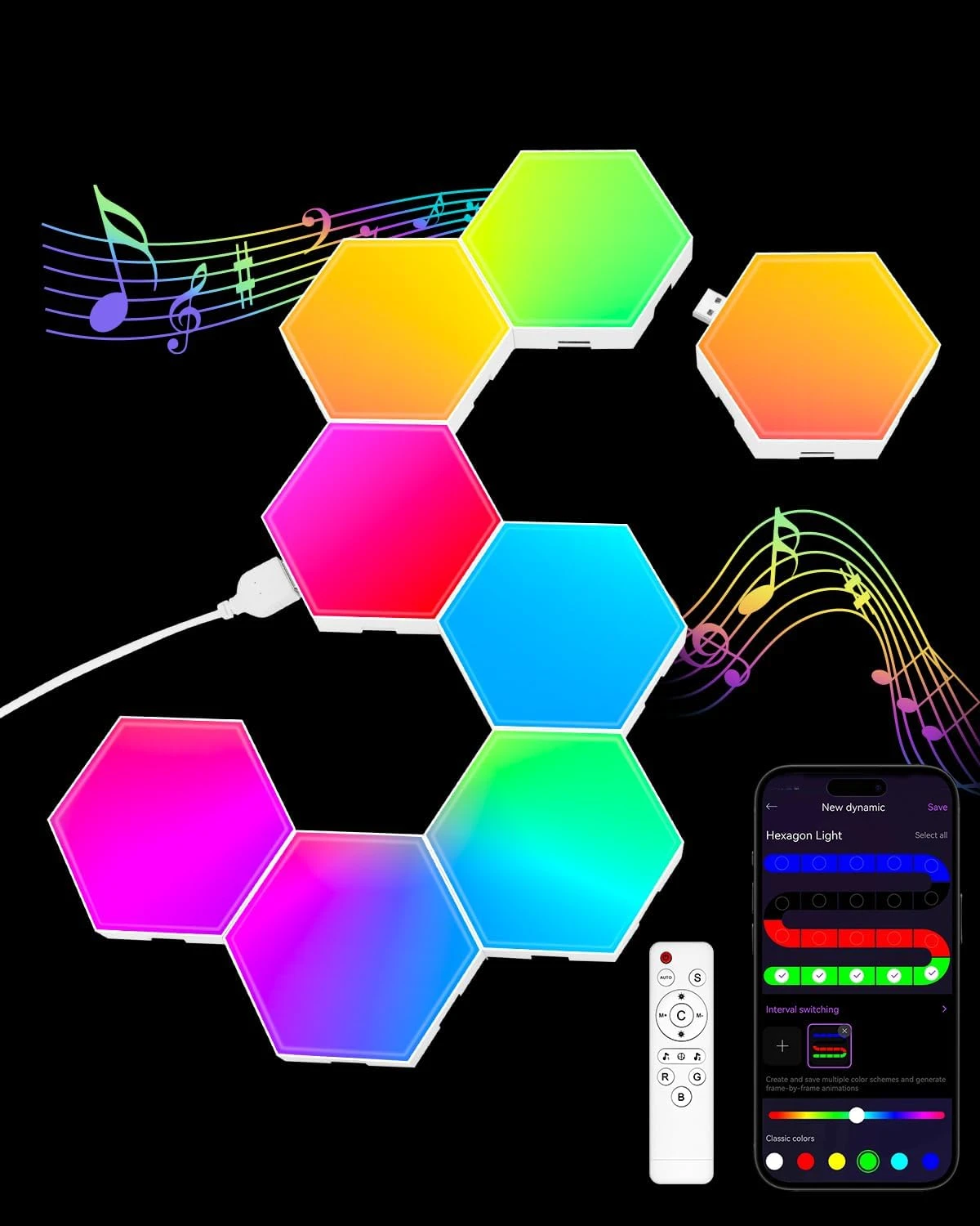 Hexagon LED Light Panels