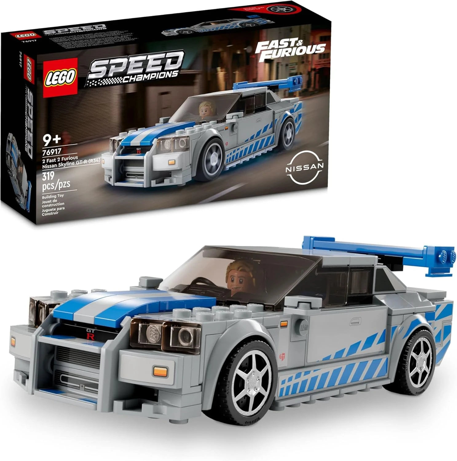 LEGO Speed Champions  Fast  Furious Nissan Skyline GT R R Race Car Toy