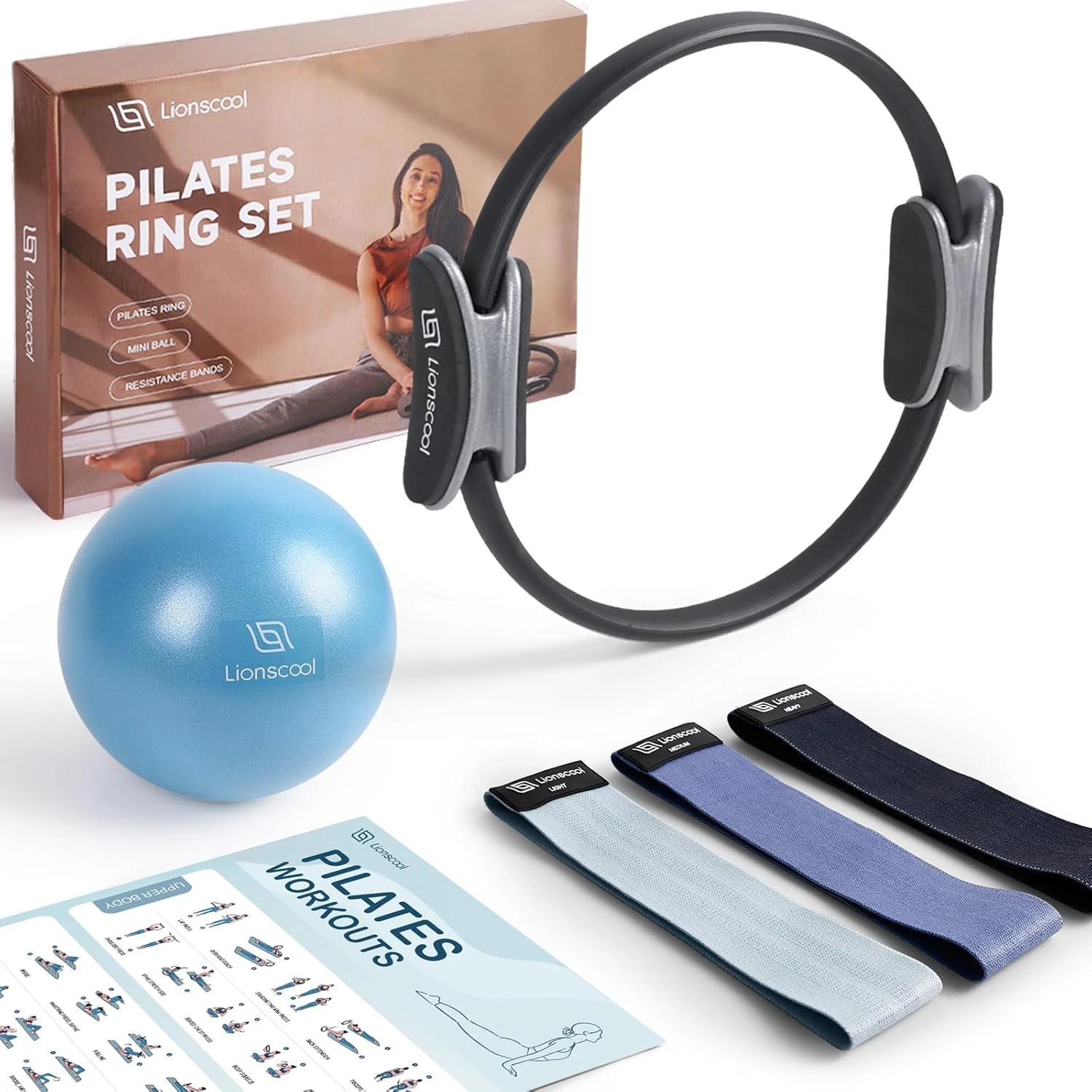 LIONSCOOL Pilates Ring Set