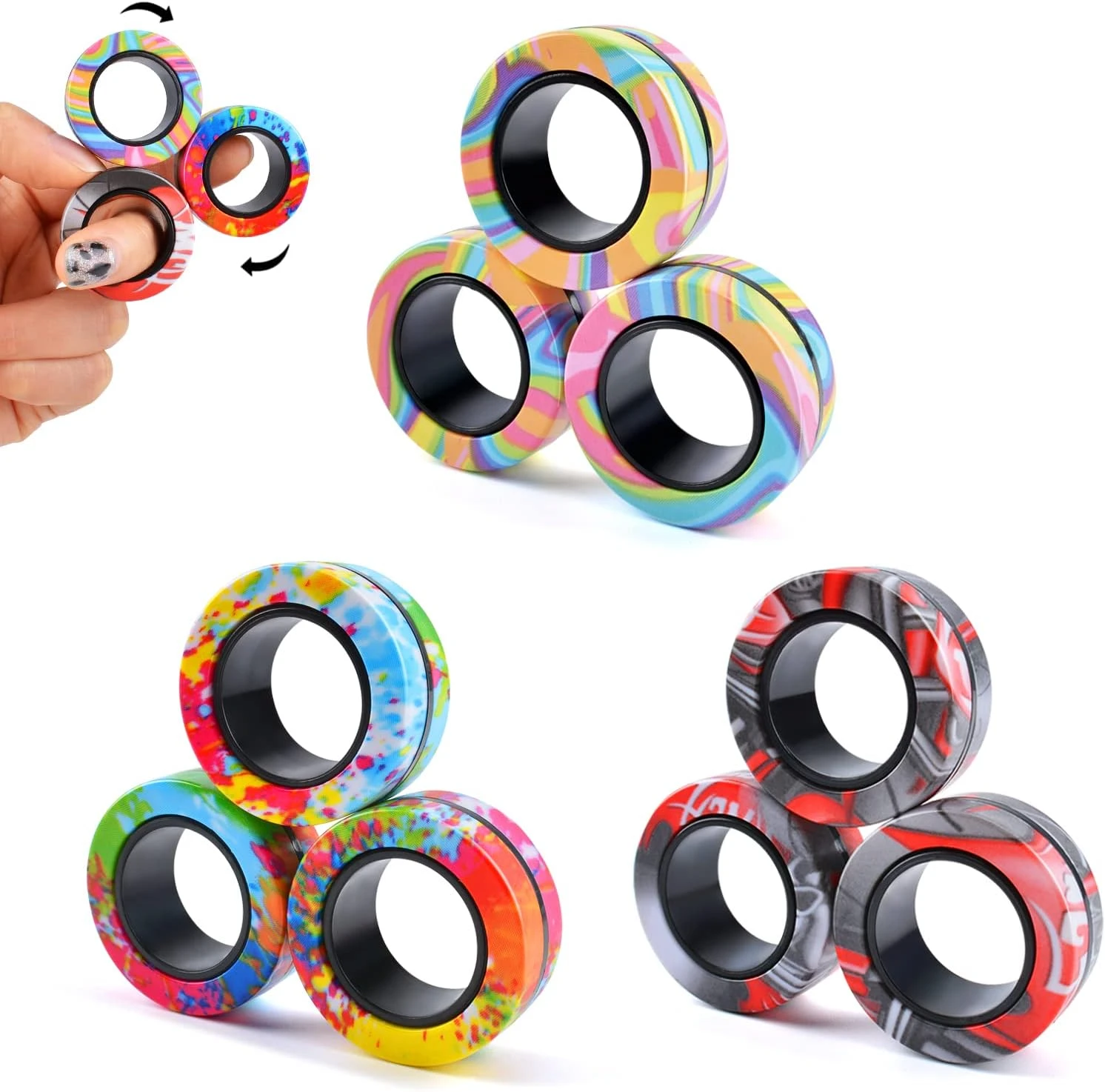 Magnetic Rings Fidget Toys