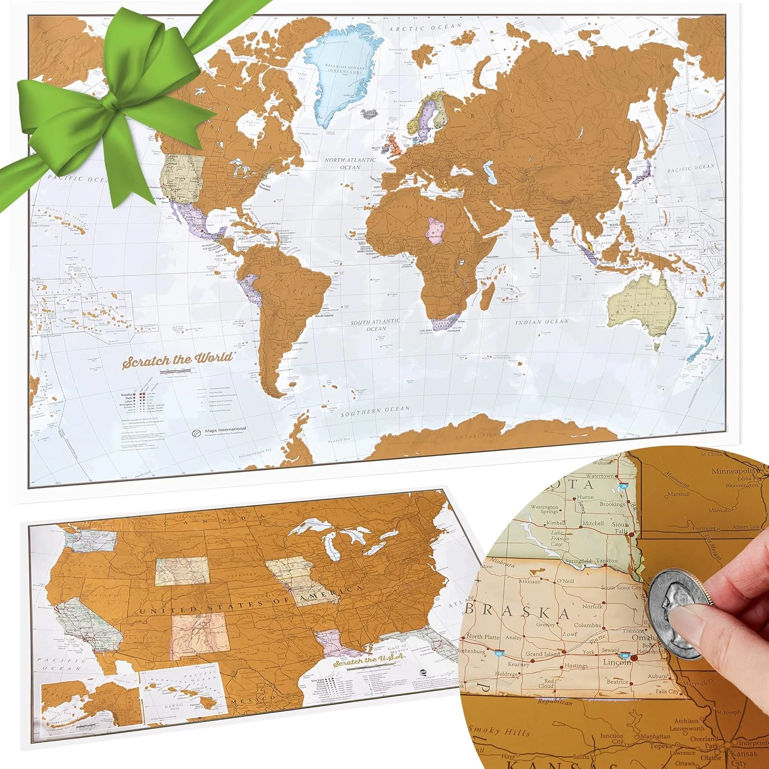 Maps International Scratch Off Map Of The World Poster
