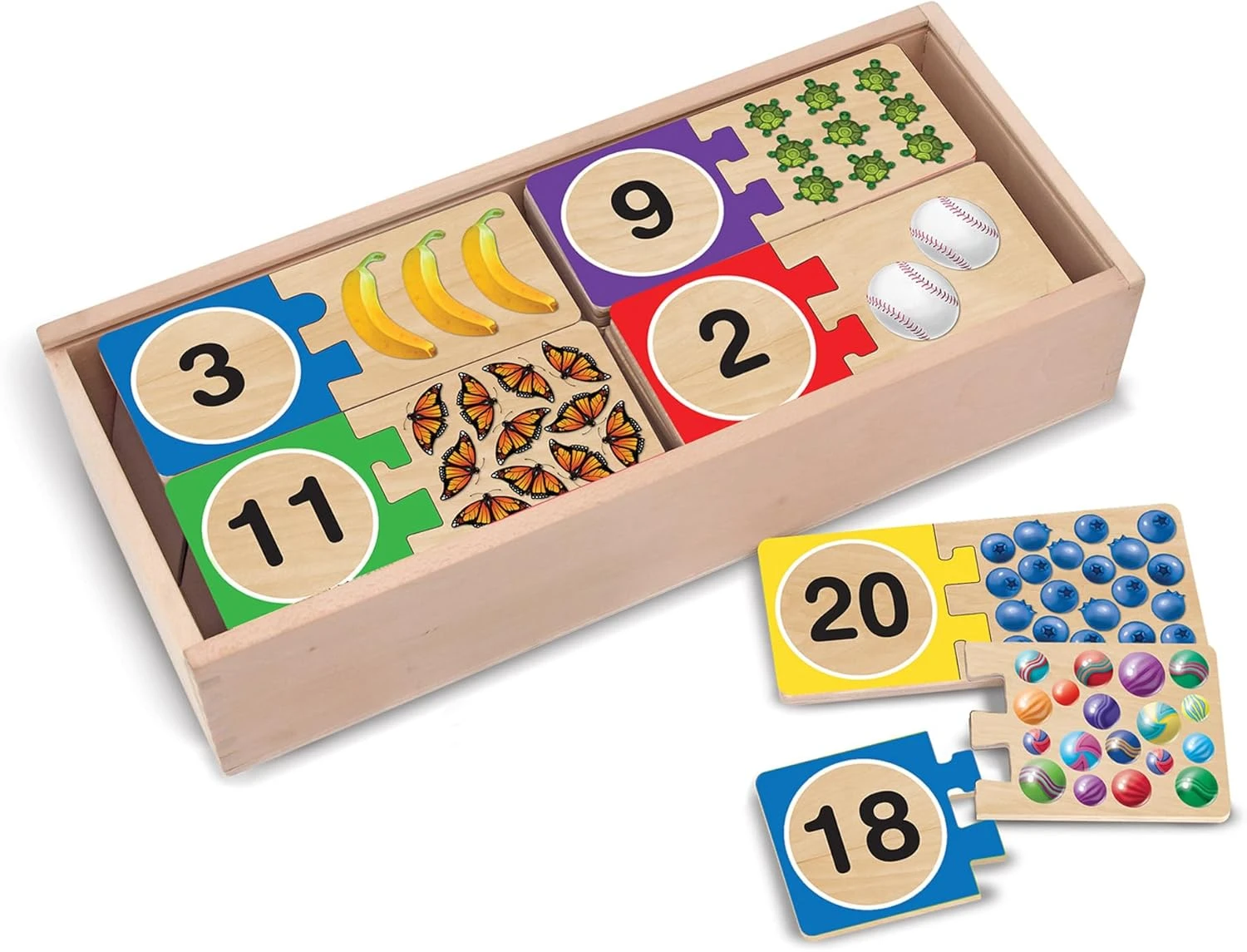 Melissa Doug Self Correcting Wooden Number Puzzles