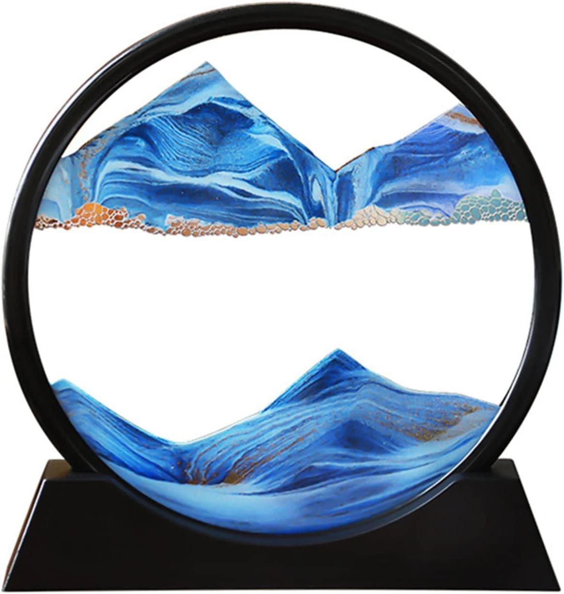 Moving Sand Art Picture In Motion Round Glass