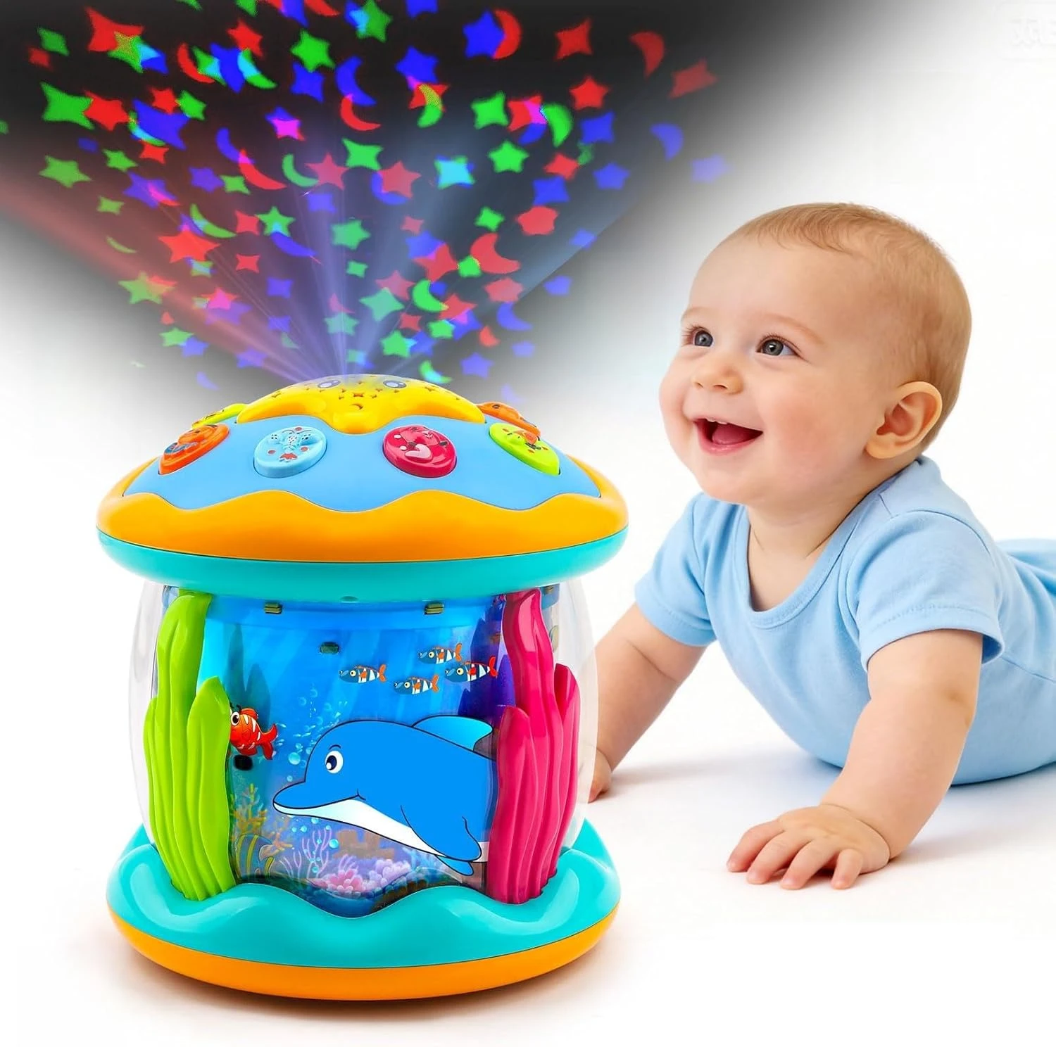 Ocean Projector Rotating Musical Light Up