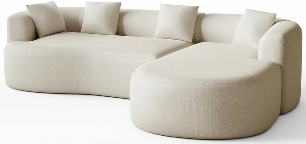 Oversized Sectional Sofa With Right Chaise For Living Room