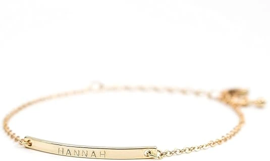Petite Boutique K Gold Your Name Bar Bracelet