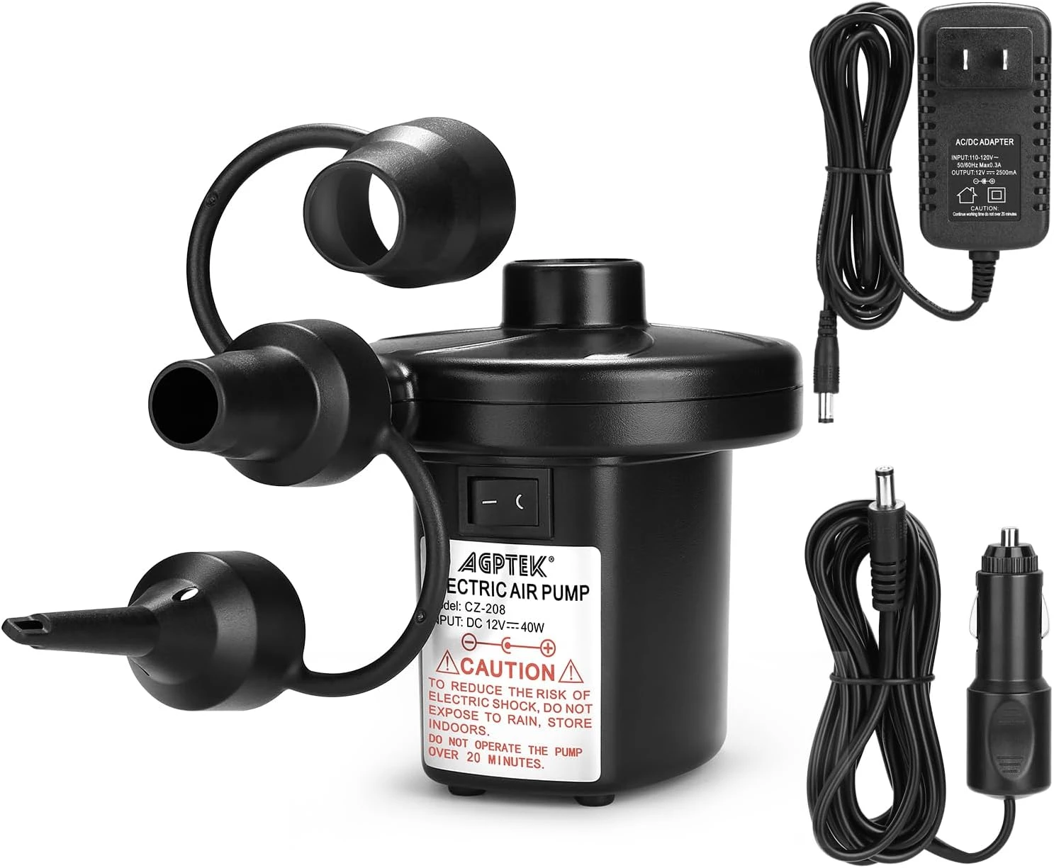 Portable Air Pump With  Nozzles
