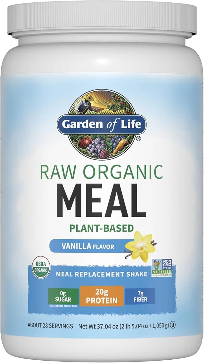 Raw Organic Vanilla Protein Powder With Plant Based Pea