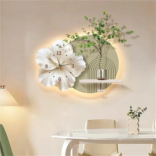 Sandstone Wall Art With Clock Light