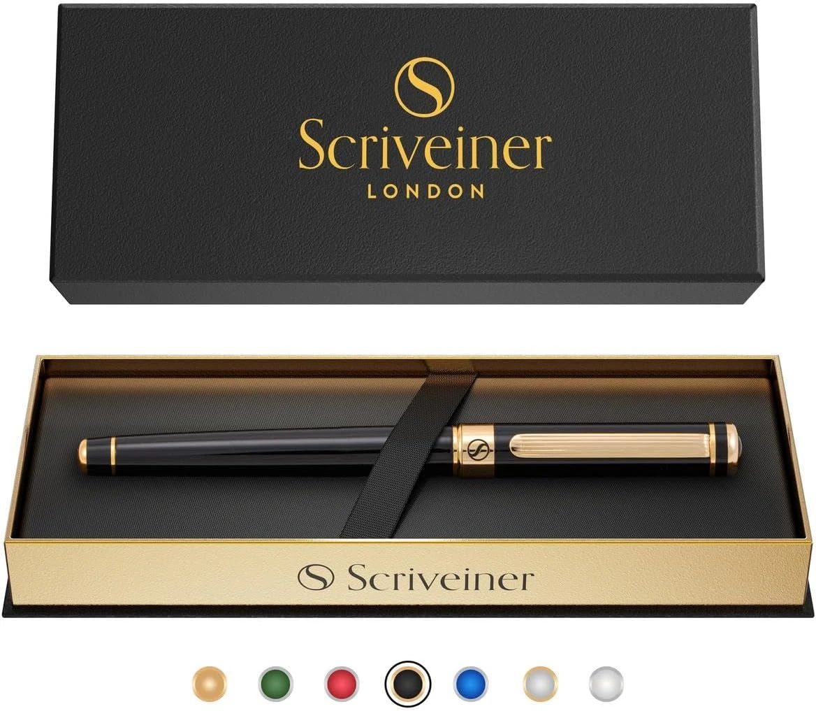 Scriveiner Black Lacquer Rollerball Pen