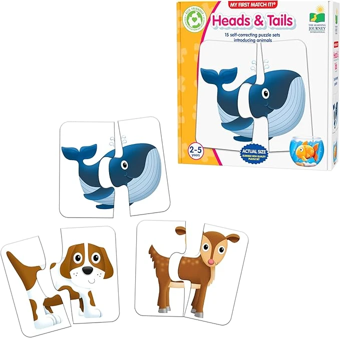 Self Correcting Animal Memory Matching Puzzles