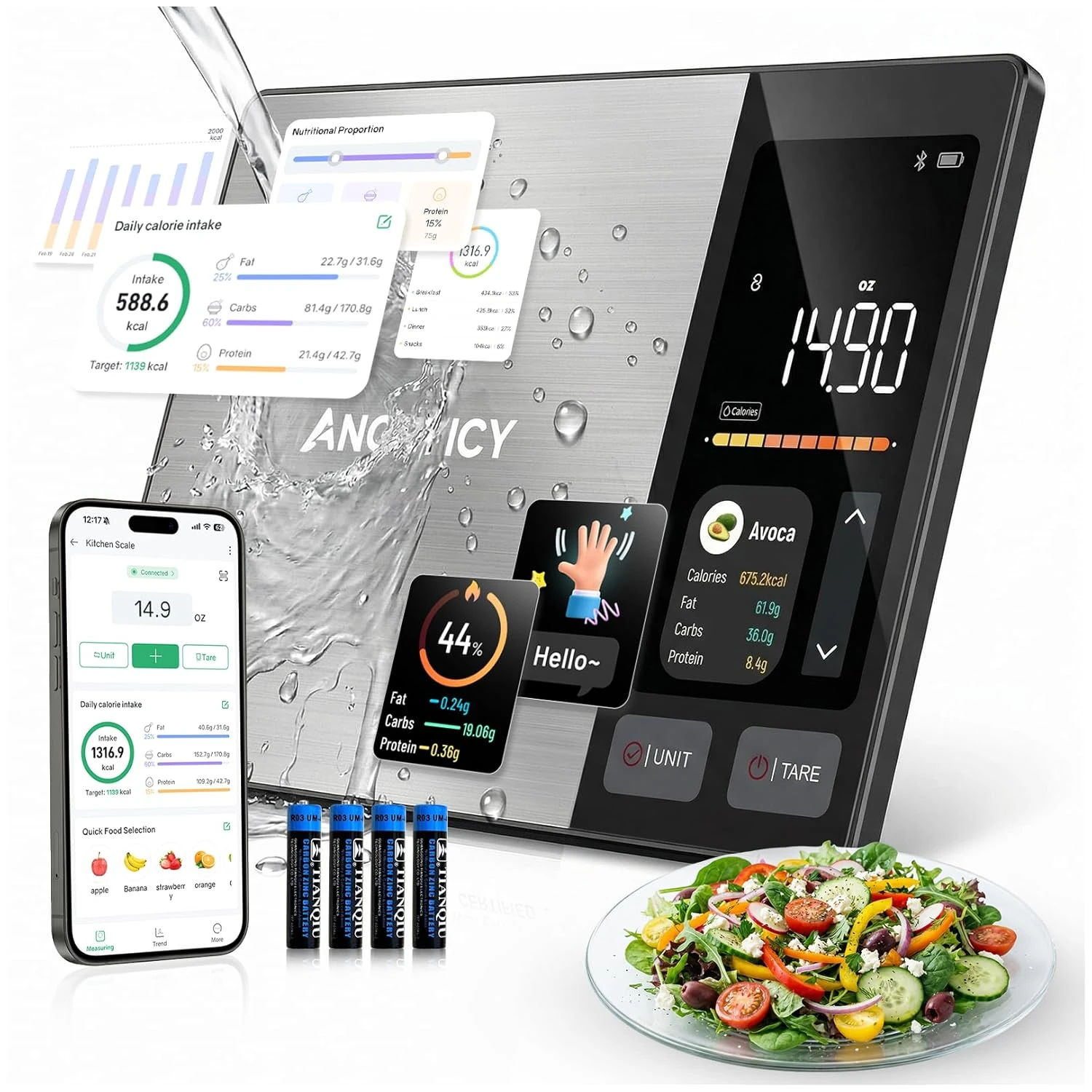 Smart Food Scale With Nutritional Calculator