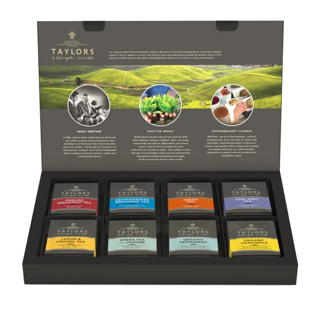 Taylors Of Harrogate Assorted Specialty Teas Sampler Variety Pack Gift Box