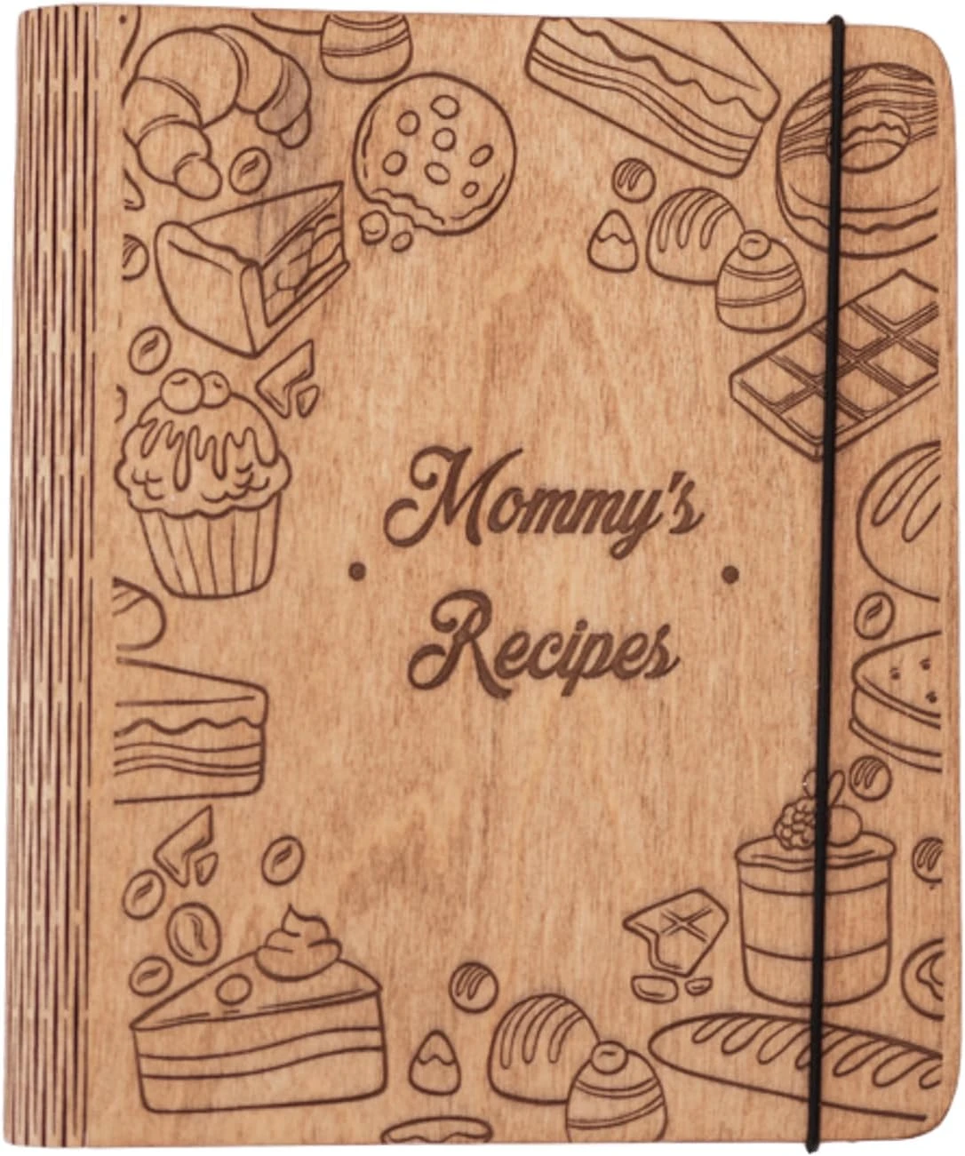 The Wood Personalized Recipe Book Binder