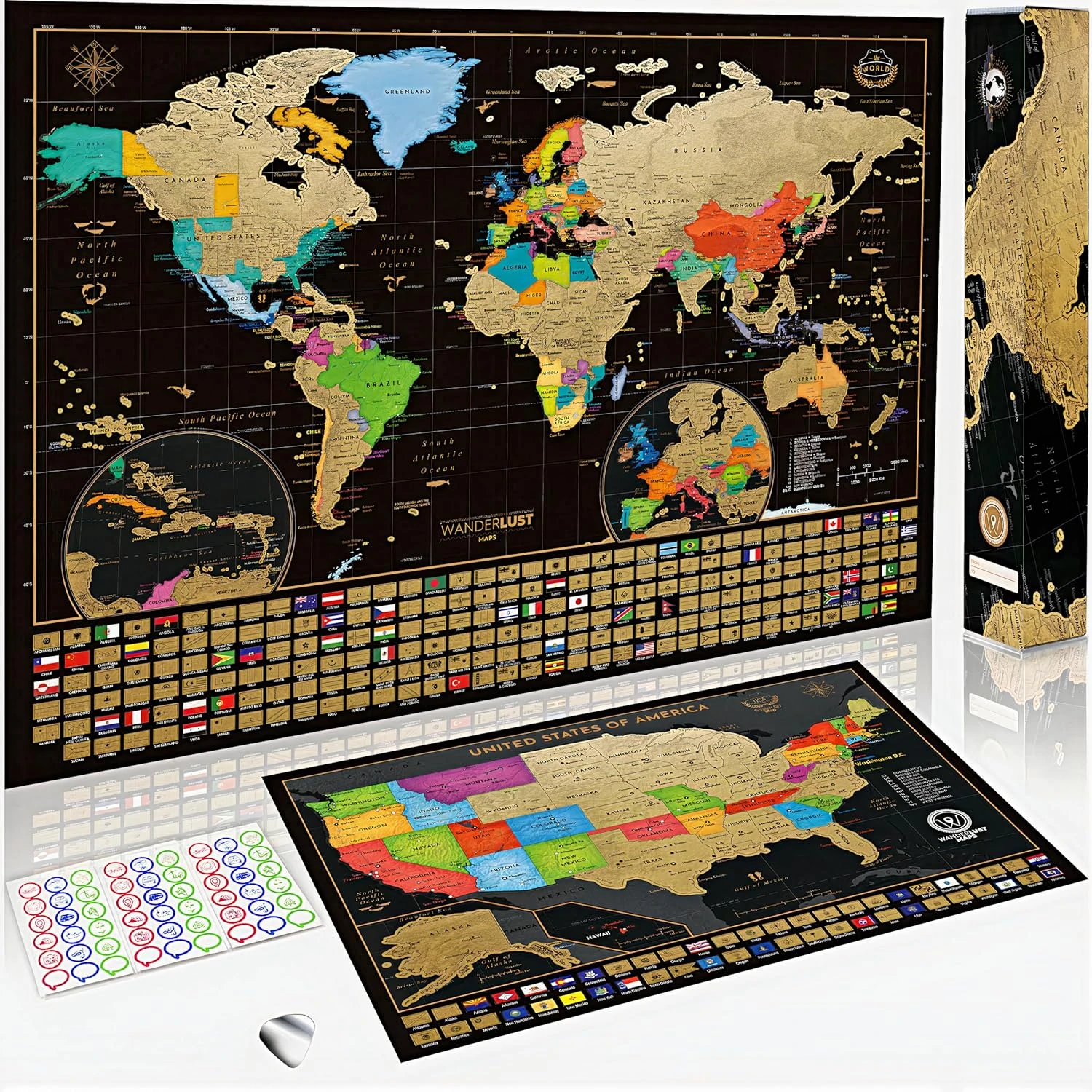 Two Scratch Off Maps