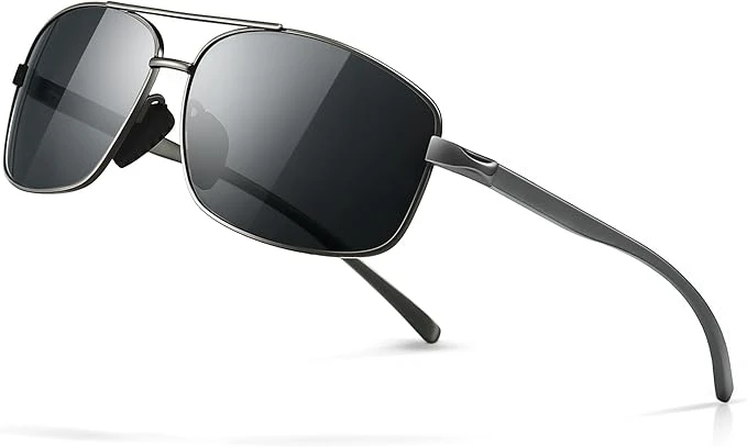 Ultra Lightweight Rectangular Polarized Sunglasses