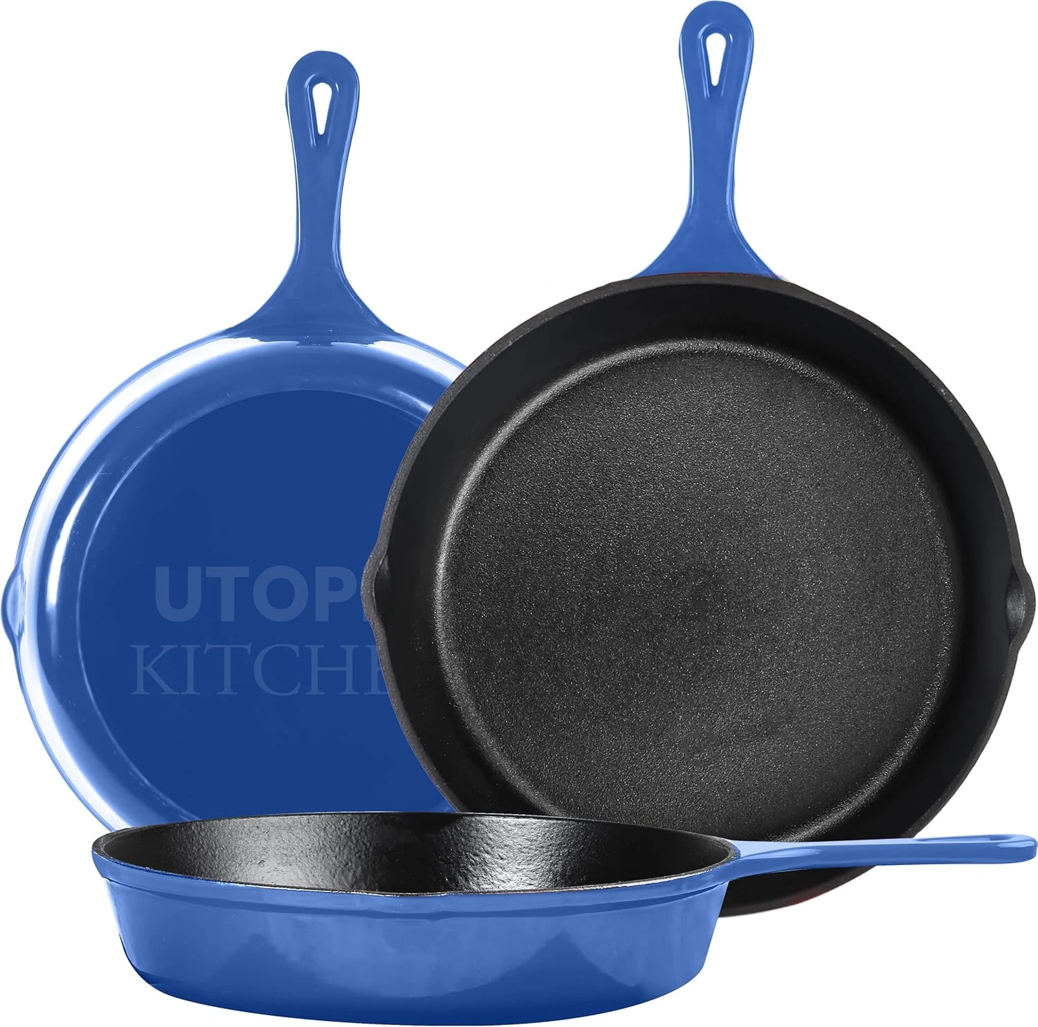 Utopia Kitchen Cast Iron Skillets  Piece Set