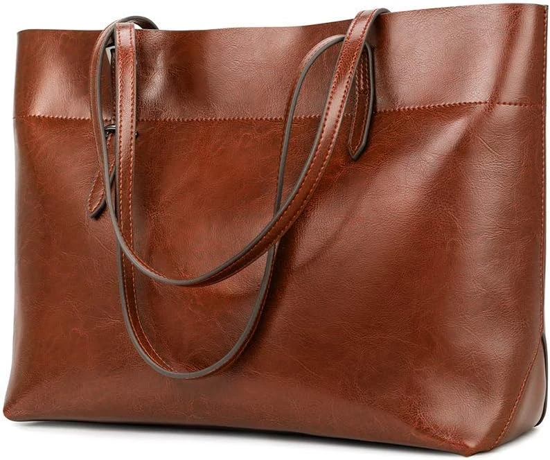 Vintage Genuine Leather Tote Shoulder Bag