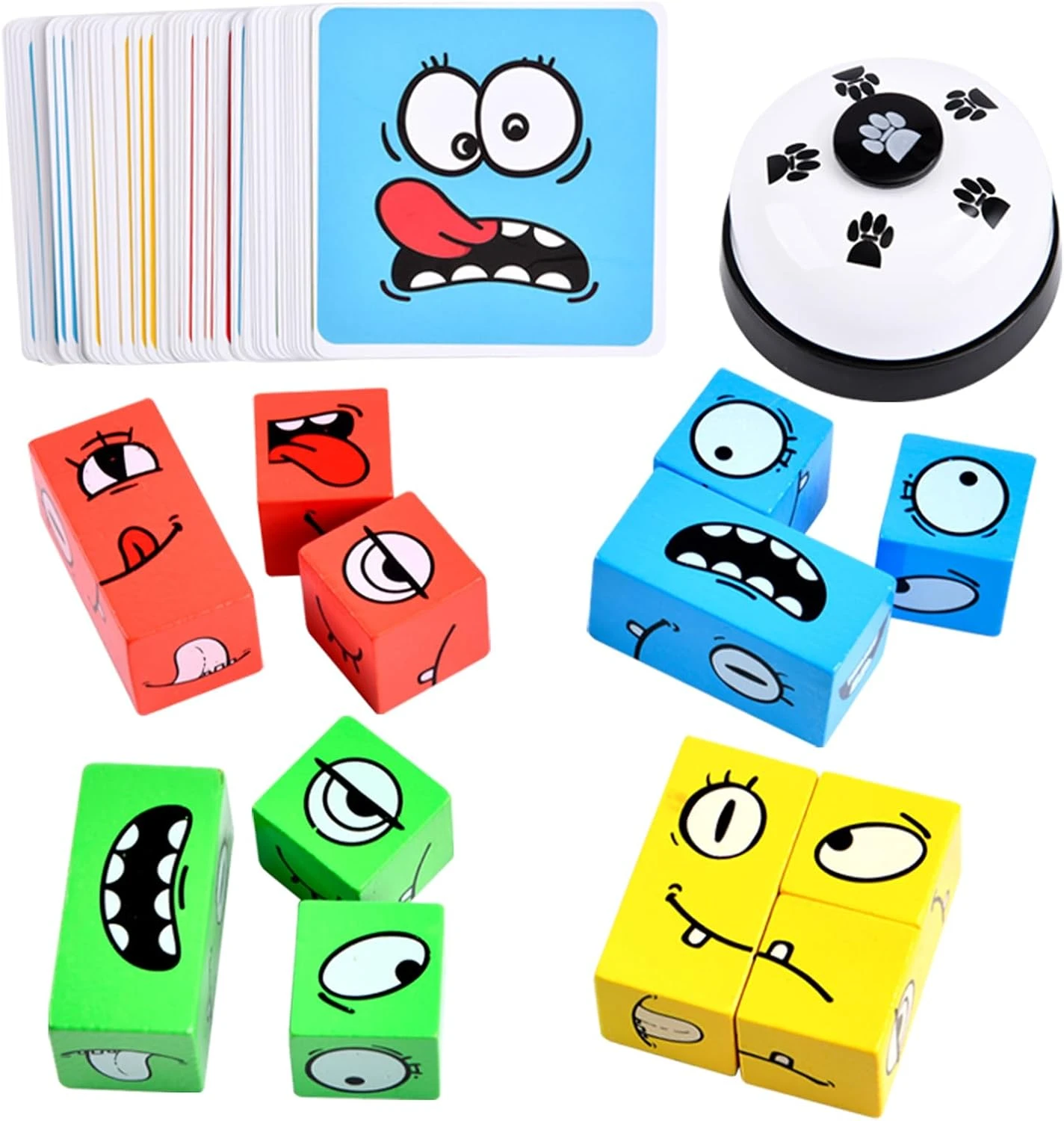 Wooden Face Changing Magic Cube Game