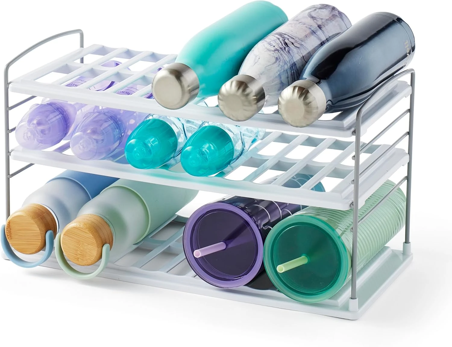 YouCopia UpSpace Water Bottle And Travel Mug Cabinet Organizer